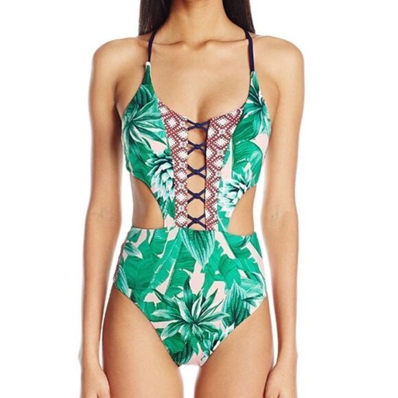 Sperry Tropical Print One Piece Swimsuit - Picture 1 of 10